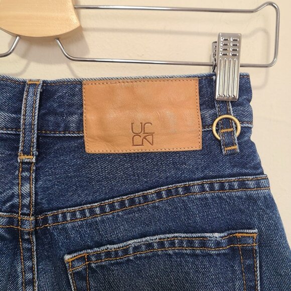 Ulla Johnson Women’s Genevieve Pintuck Wide Leg Cuff Jeans Índigo Blue Size 25 - Picture 8 of 13